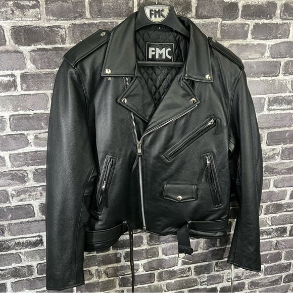 NWT FMC Superstar Men's Motorcycle Leather Jacket - Picture 10 of 16